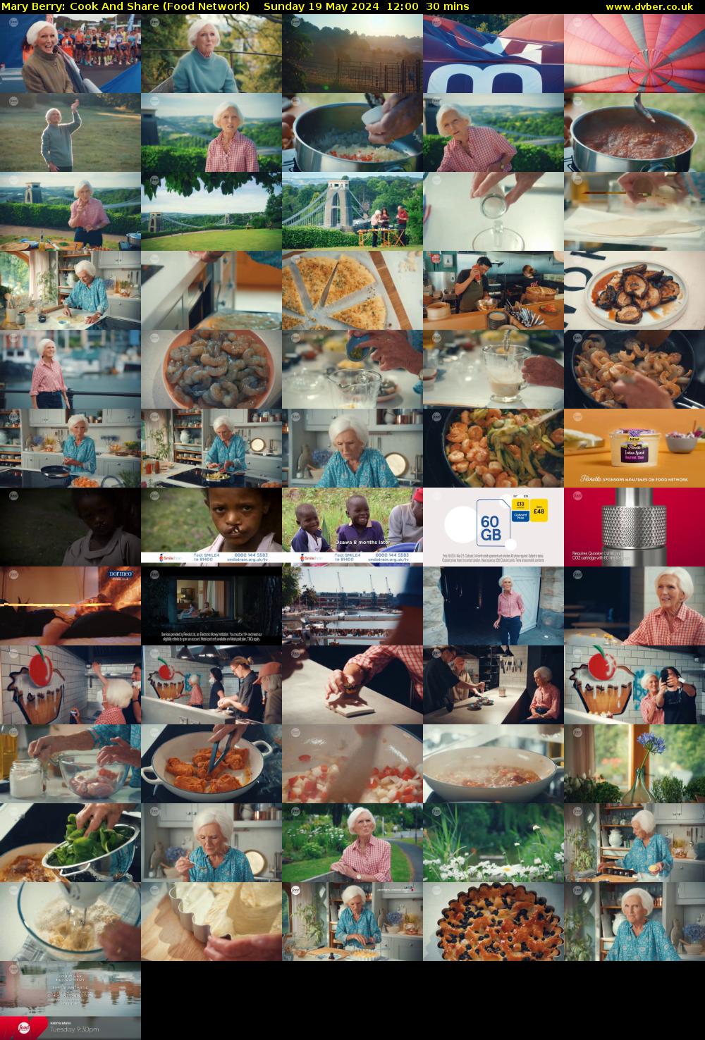 Mary Berry: Cook And Share (Food Network) Sunday 19 May 2024 12:00 - 12:30