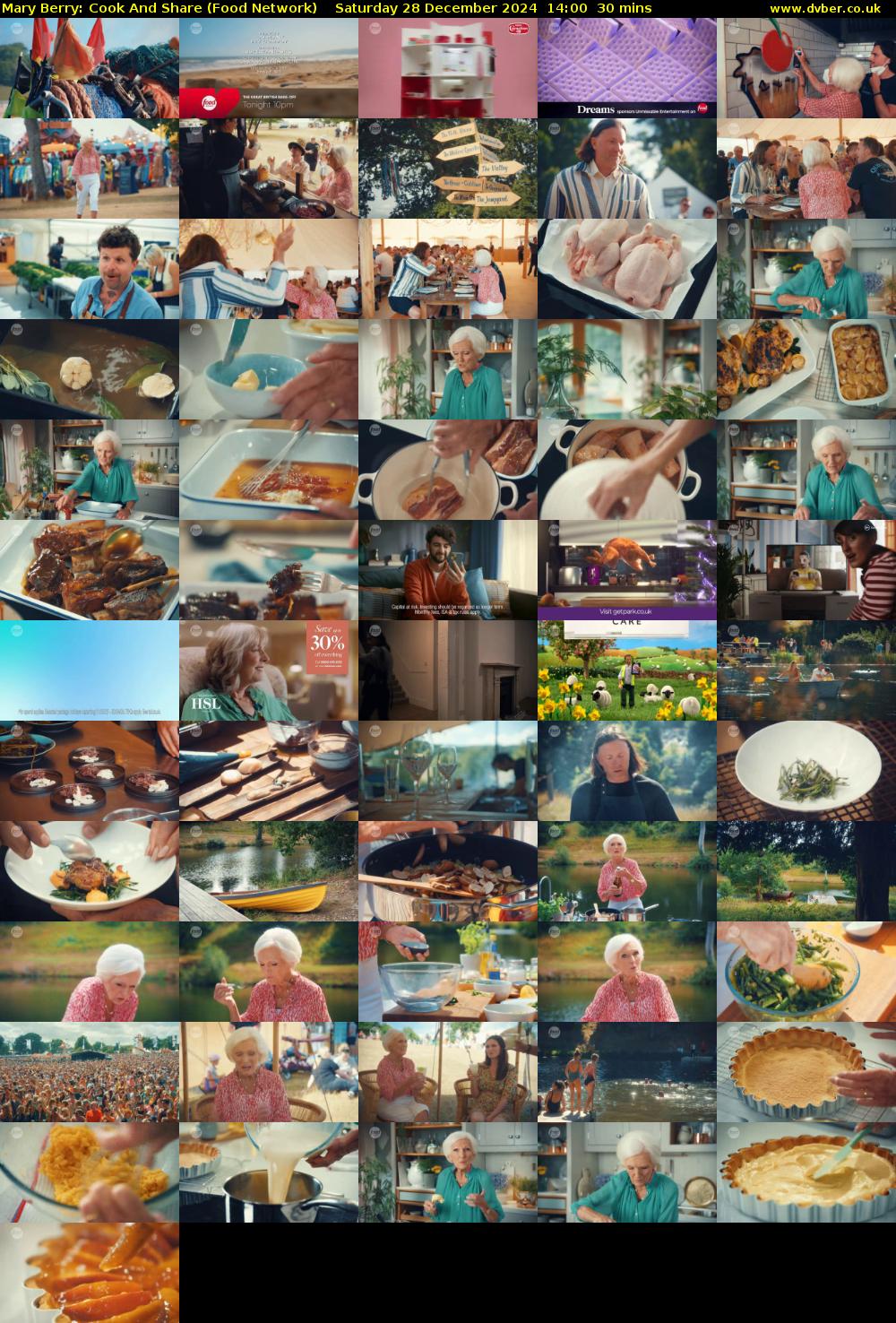 Mary Berry: Cook And Share (Food Network) Saturday 28 December 2024 14:00 - 14:30
