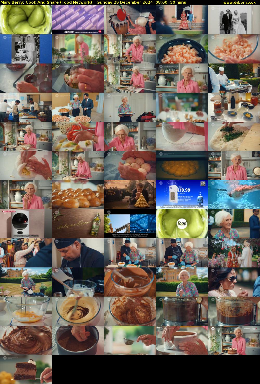 Mary Berry: Cook And Share (Food Network) Sunday 29 December 2024 08:00 - 08:30