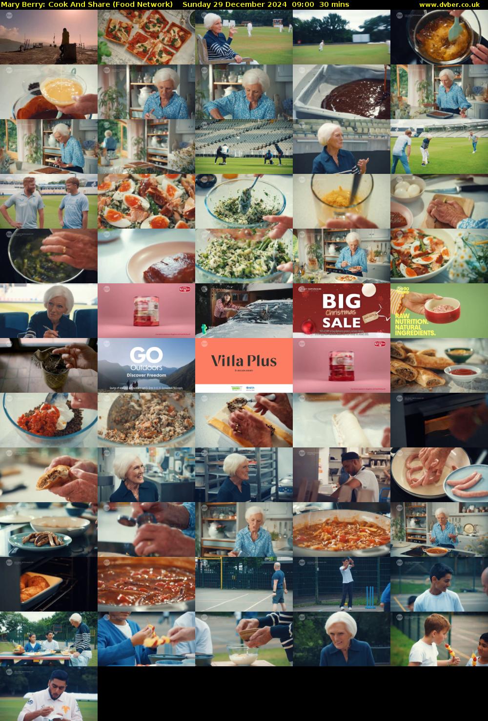 Mary Berry: Cook And Share (Food Network) Sunday 29 December 2024 09:00 - 09:30