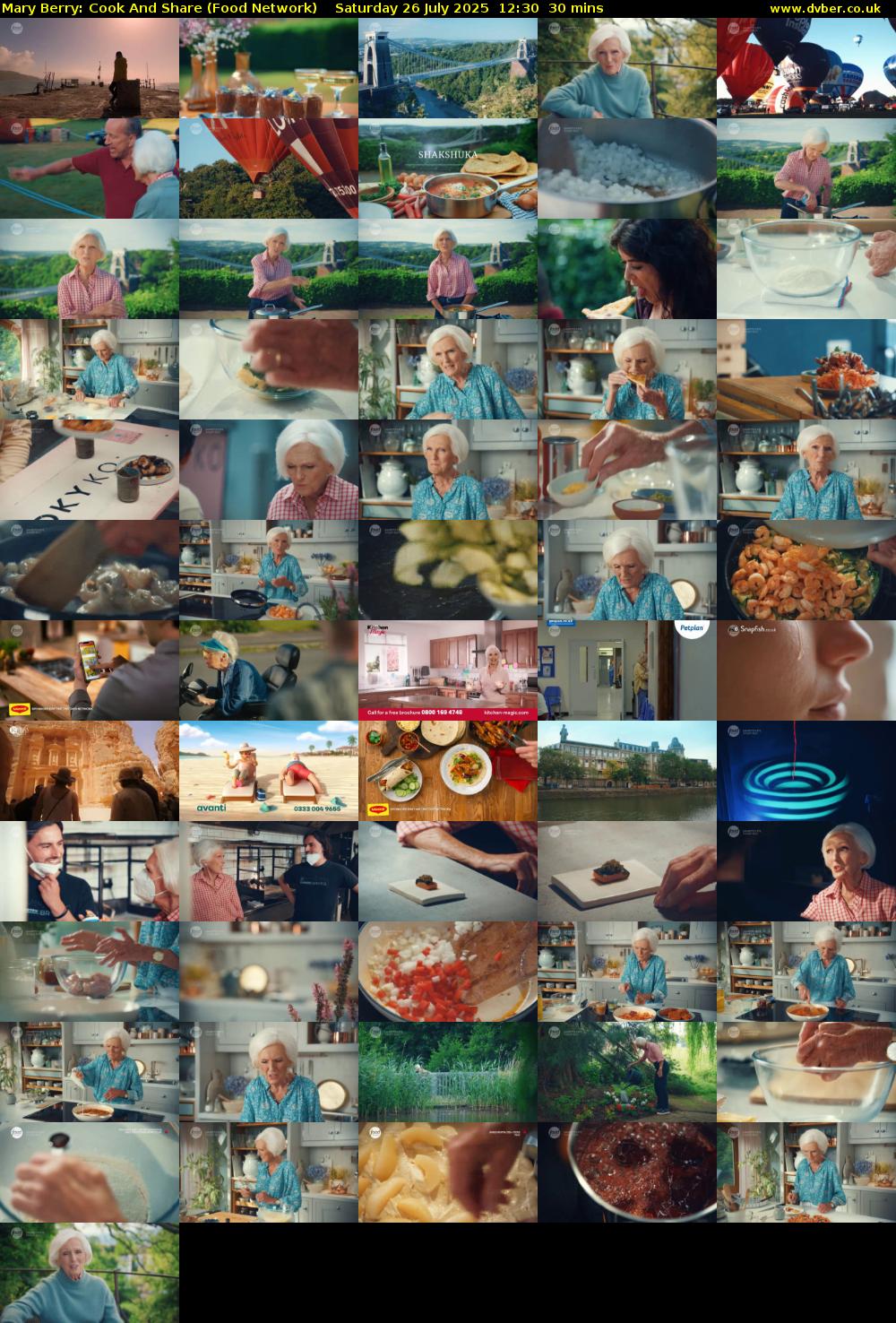 Mary Berry: Cook And Share (Food Network) Saturday 26 July 2025 12:30 - 13:00