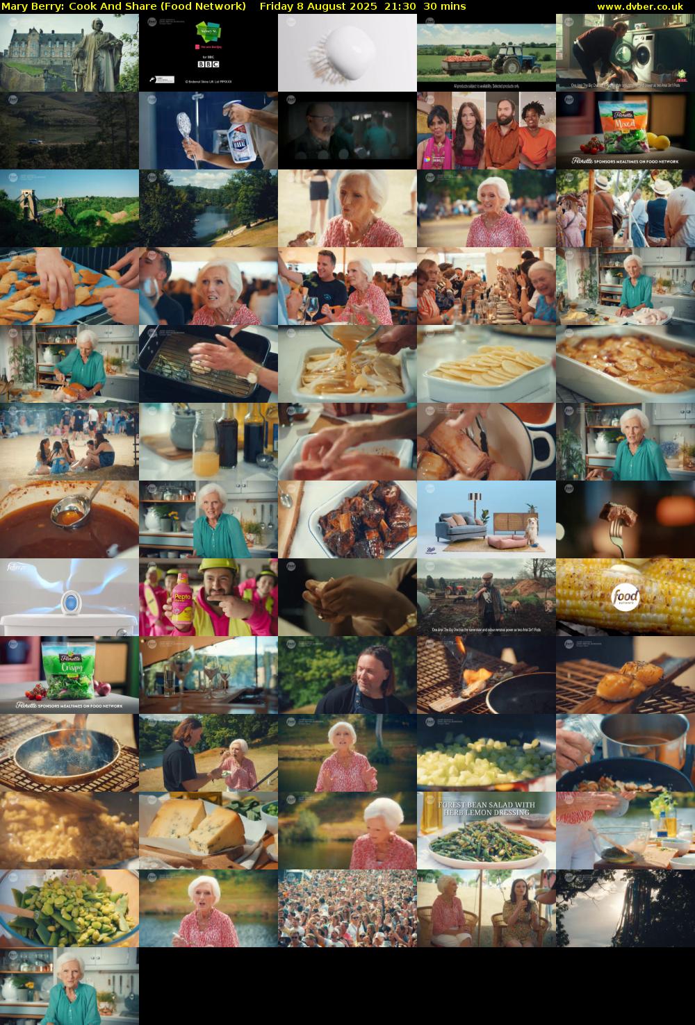 Mary Berry: Cook And Share (Food Network) Friday 8 August 2025 21:30 - 22:00