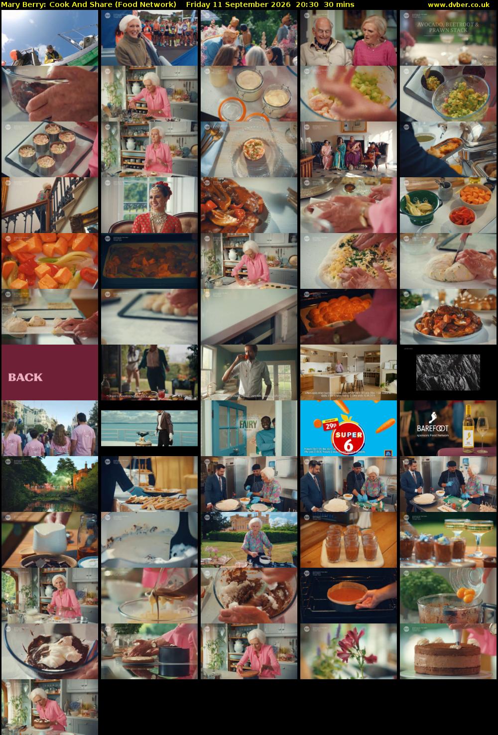 Mary Berry: Cook And Share (Food Network) Friday 11 September 2026 20:30 - 21:00