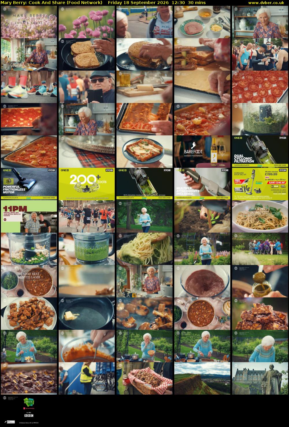 Mary Berry: Cook And Share (Food Network) Friday 18 September 2026 12:30 - 13:00