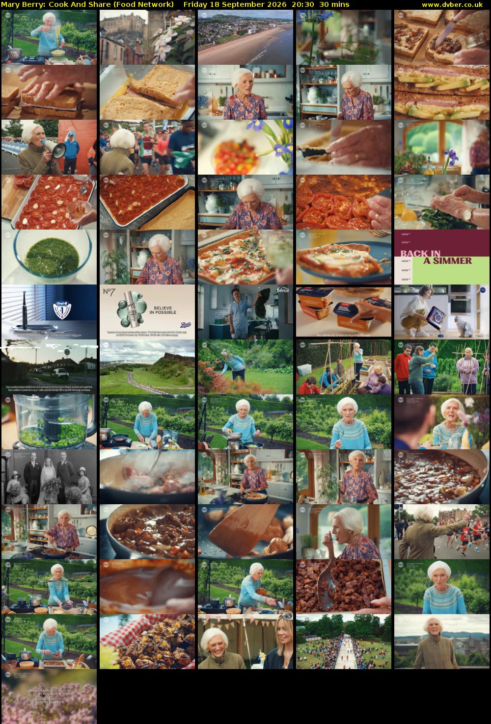Mary Berry: Cook And Share (Food Network) Friday 18 September 2026 20:30 - 21:00