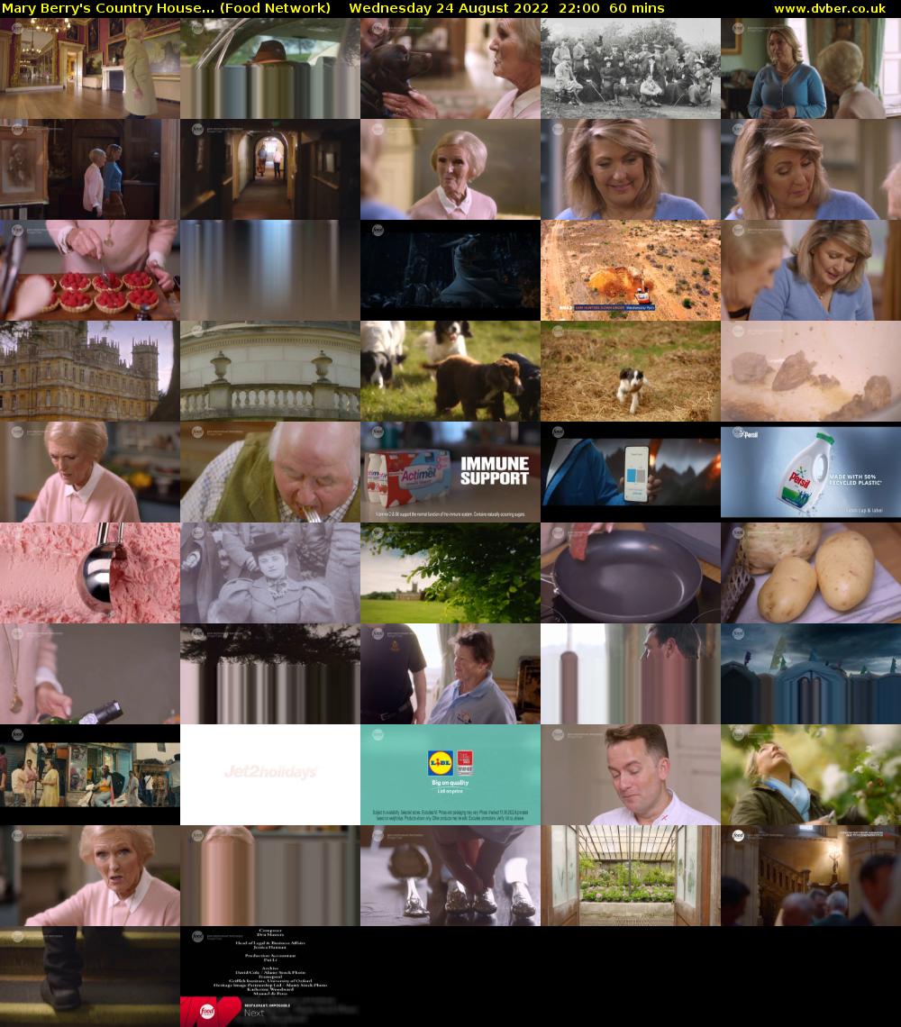 Mary Berry's Country House... (Food Network) Wednesday 24 August 2022 22:00 - 23:00