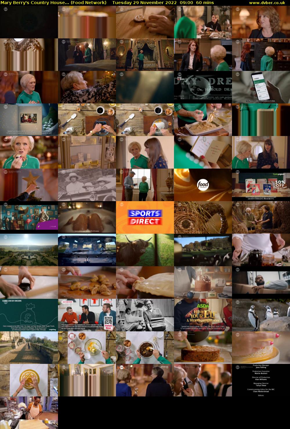 Mary Berry's Country House... (Food Network) Tuesday 29 November 2022 09:00 - 10:00