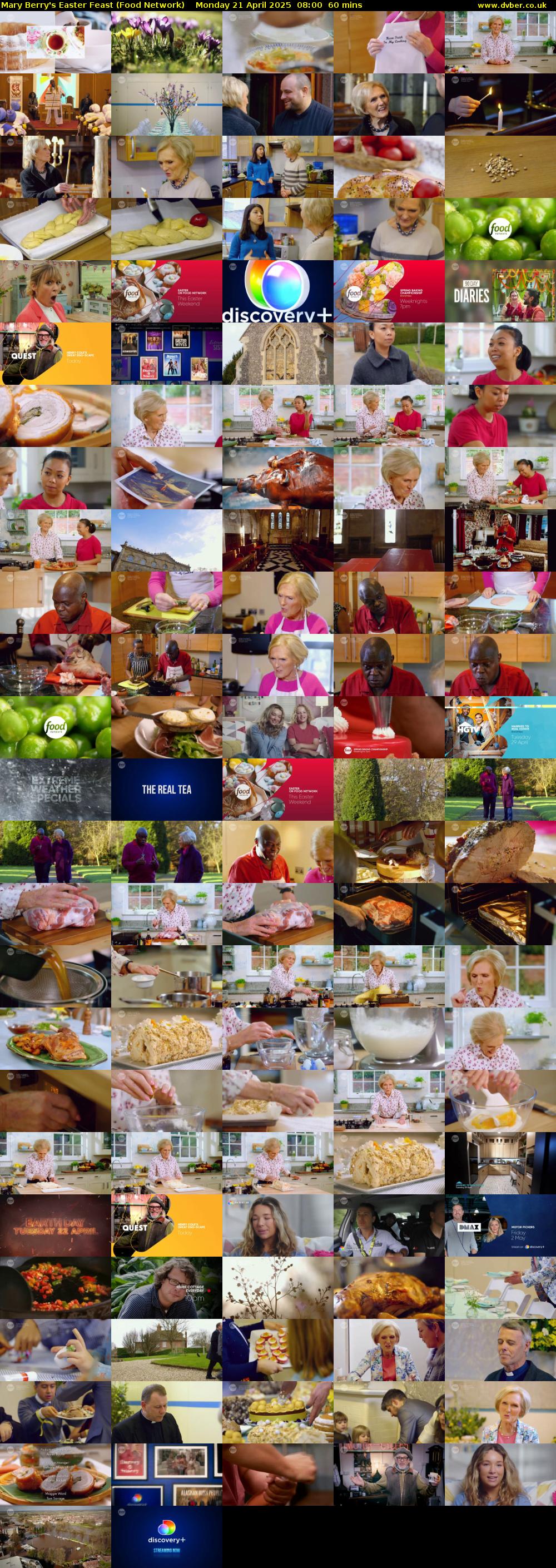 Mary Berry's Easter Feast (Food Network) Monday 21 April 2025 08:00 - 09:00