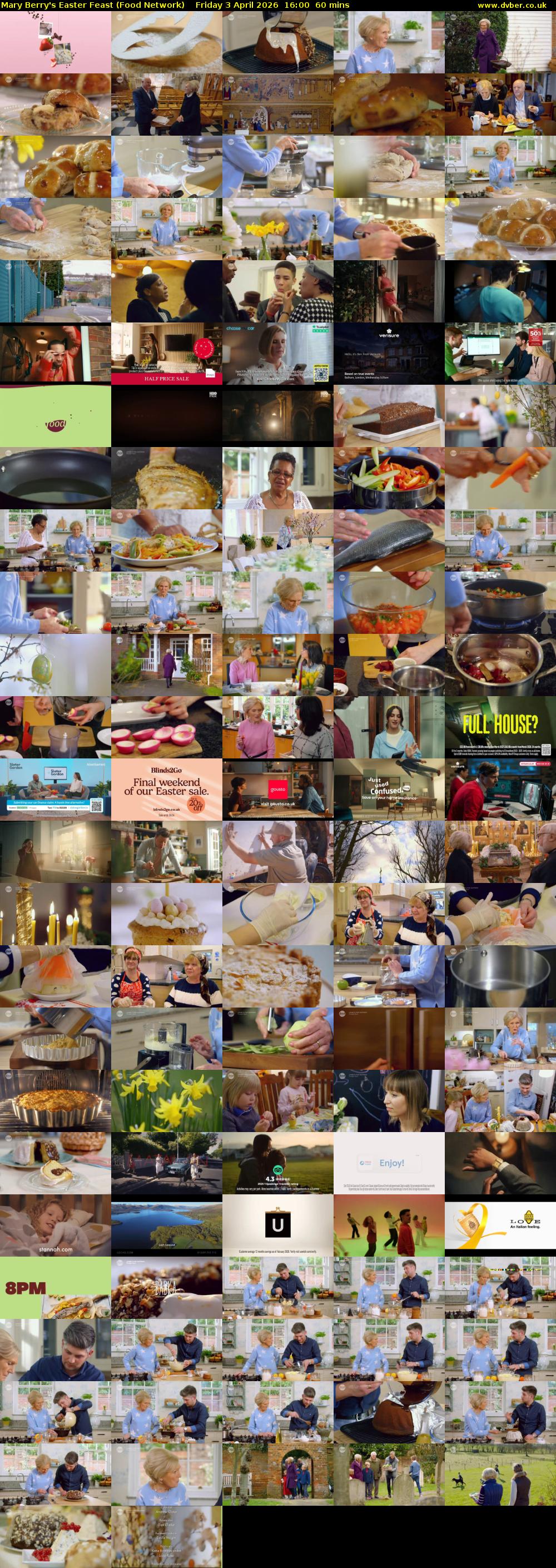Mary Berry's Easter Feast (Food Network) Friday 3 April 2026 16:00 - 17:00