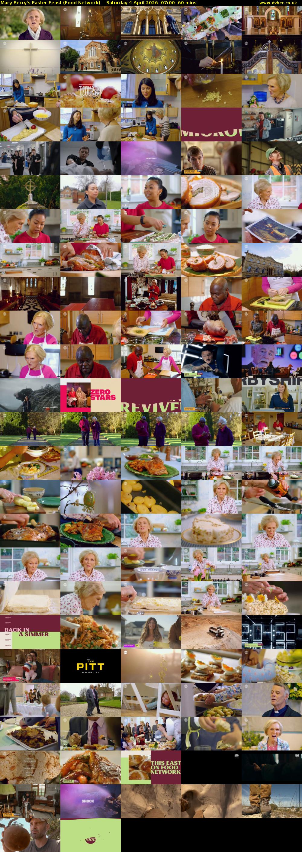 Mary Berry's Easter Feast (Food Network) Saturday 4 April 2026 07:00 - 08:00