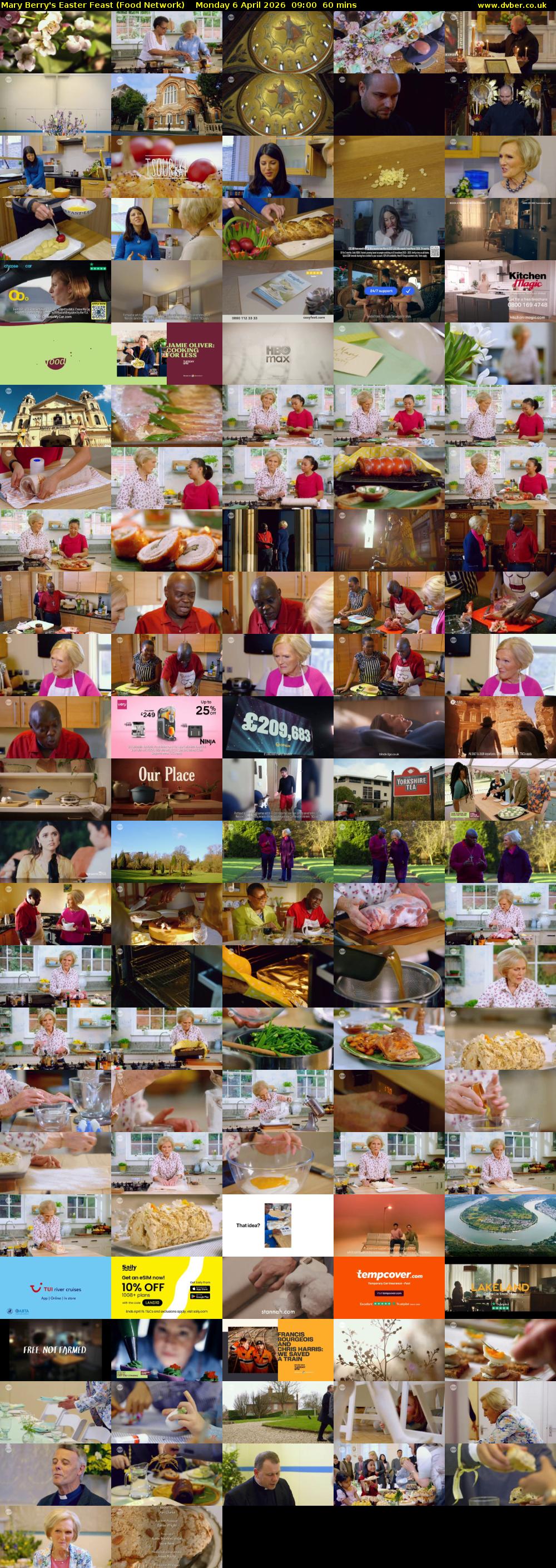 Mary Berry's Easter Feast (Food Network) Monday 6 April 2026 09:00 - 10:00
