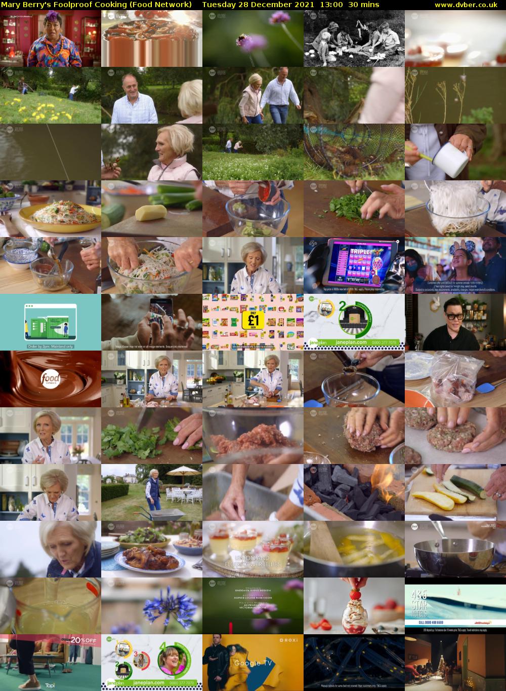 Mary Berry's Foolproof Cooking (Food Network) Tuesday 28 December 2021 13:00 - 13:30