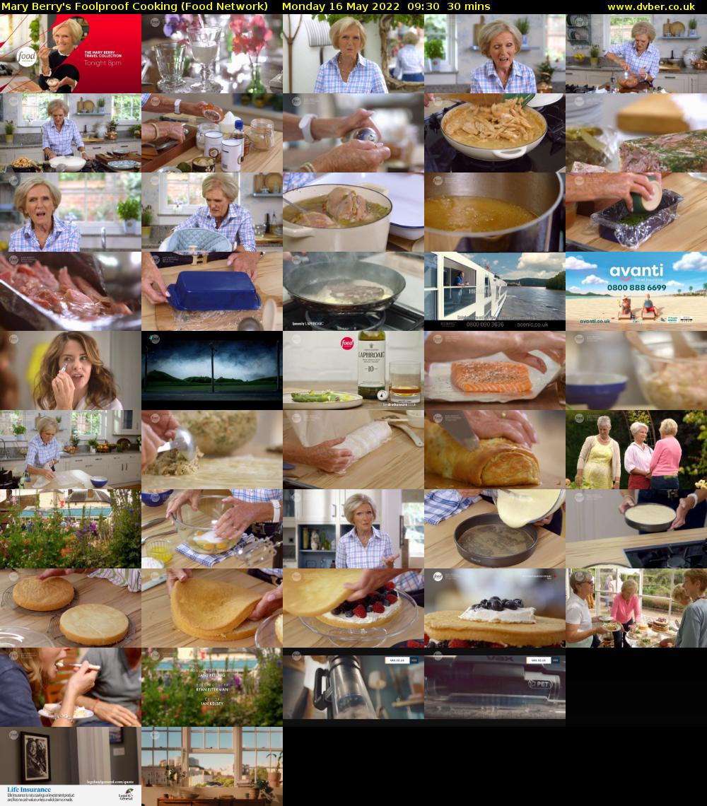 Mary Berry's Foolproof Cooking (Food Network) Monday 16 May 2022 09:30 - 10:00