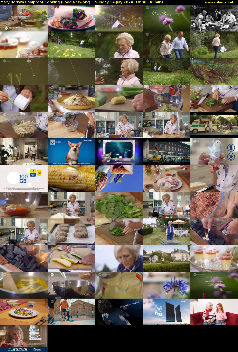 Mary Berry's Foolproof Cooking (Food Network) Sunday 14 July 2024 10:00 - 10:30