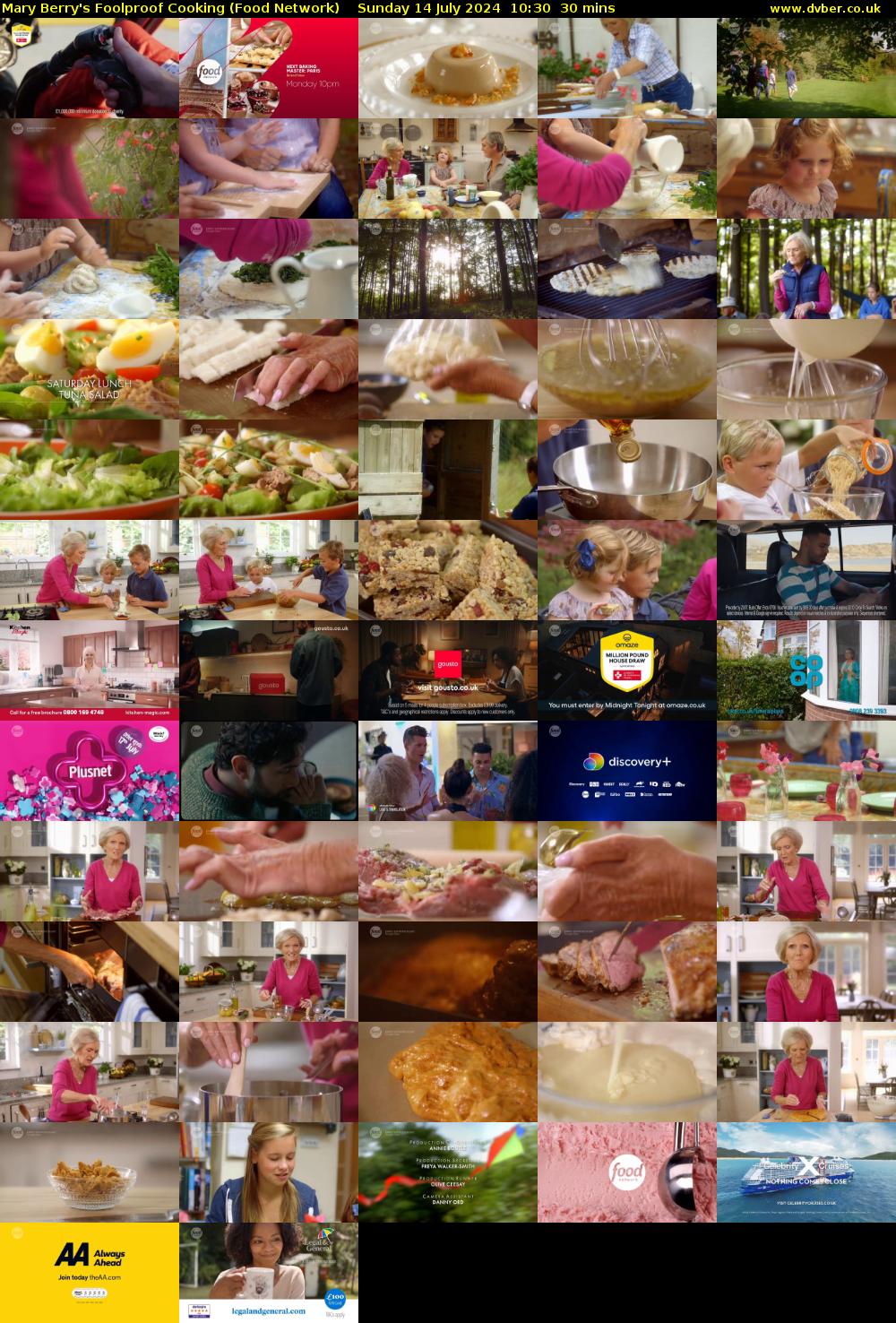 Mary Berry's Foolproof Cooking (Food Network) Sunday 14 July 2024 10:30 - 11:00