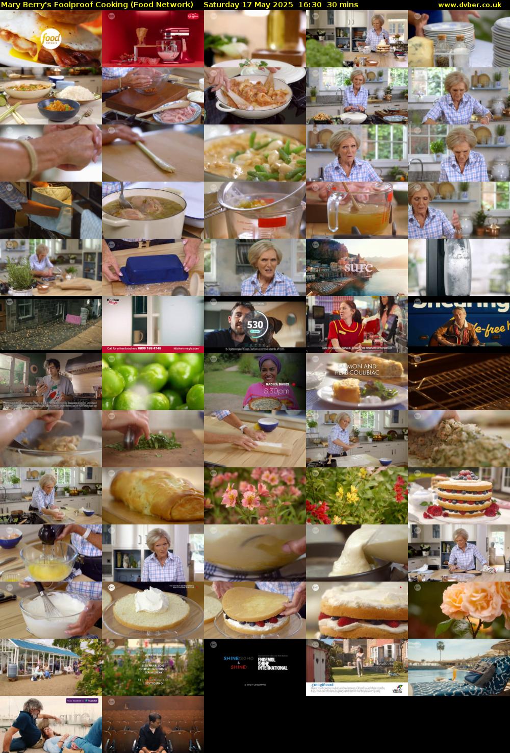 Mary Berry's Foolproof Cooking (Food Network) Saturday 17 May 2025 16:30 - 17:00