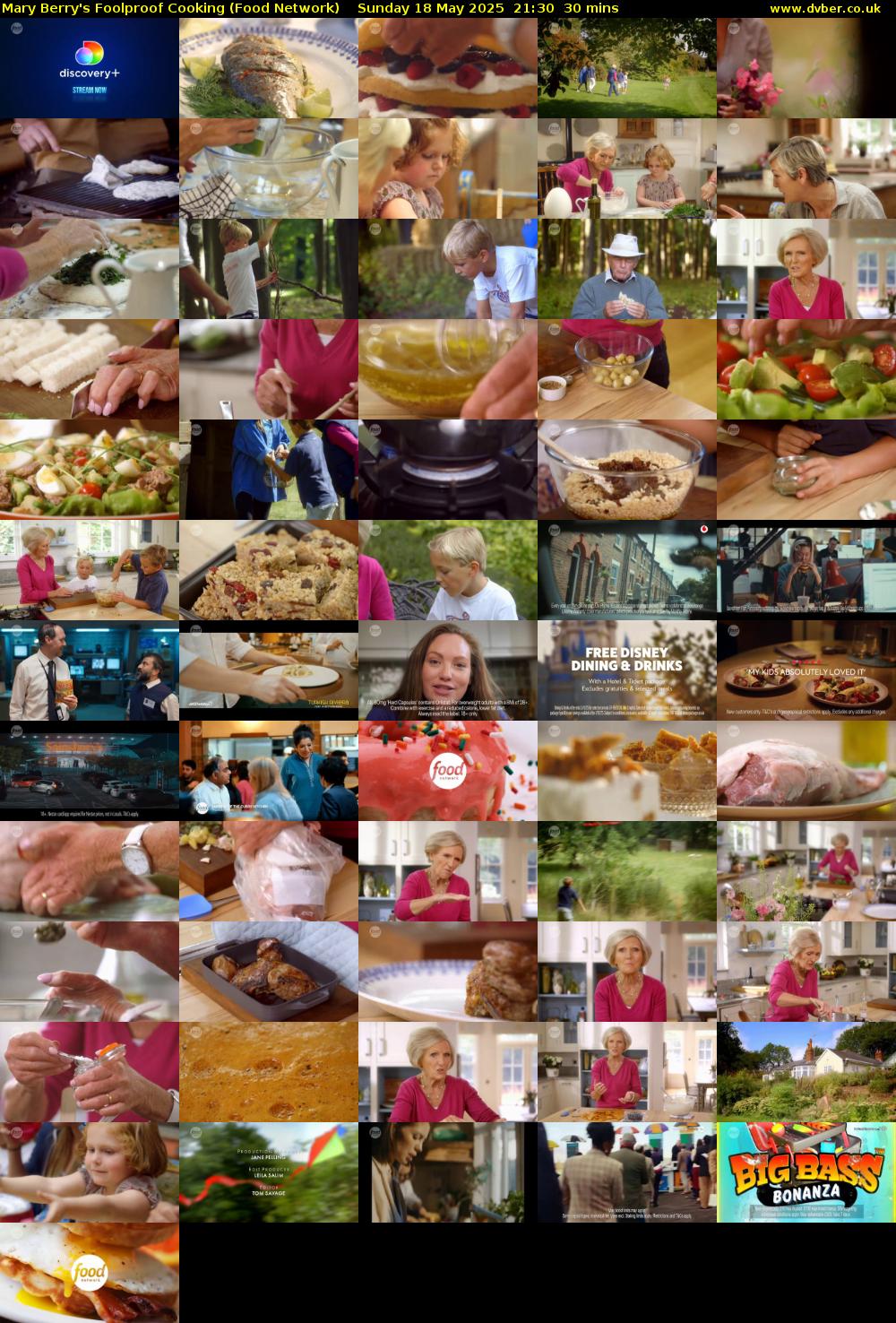 Mary Berry's Foolproof Cooking (Food Network) Sunday 18 May 2025 21:30 - 22:00