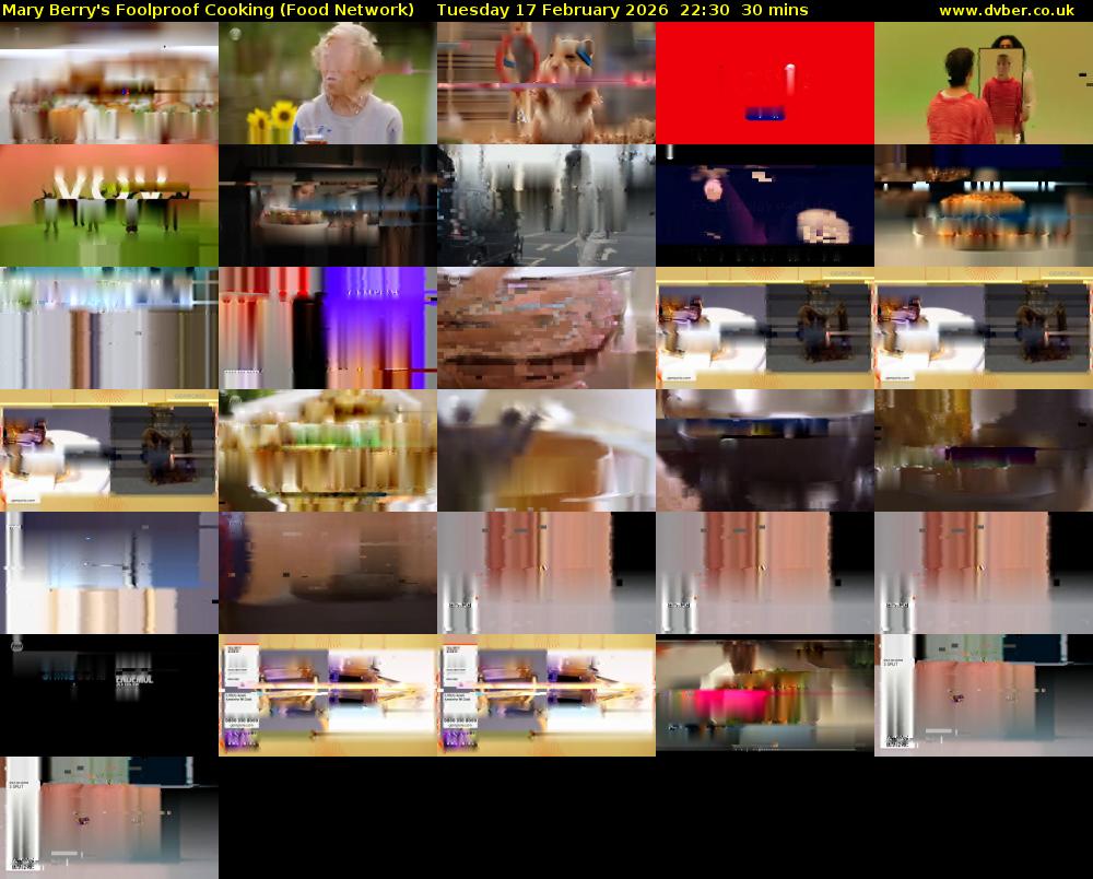 Mary Berry's Foolproof Cooking (Food Network) Tuesday 17 February 2026 22:30 - 23:00