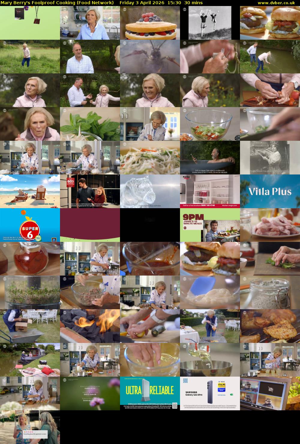 Mary Berry's Foolproof Cooking (Food Network) Friday 3 April 2026 15:30 - 16:00