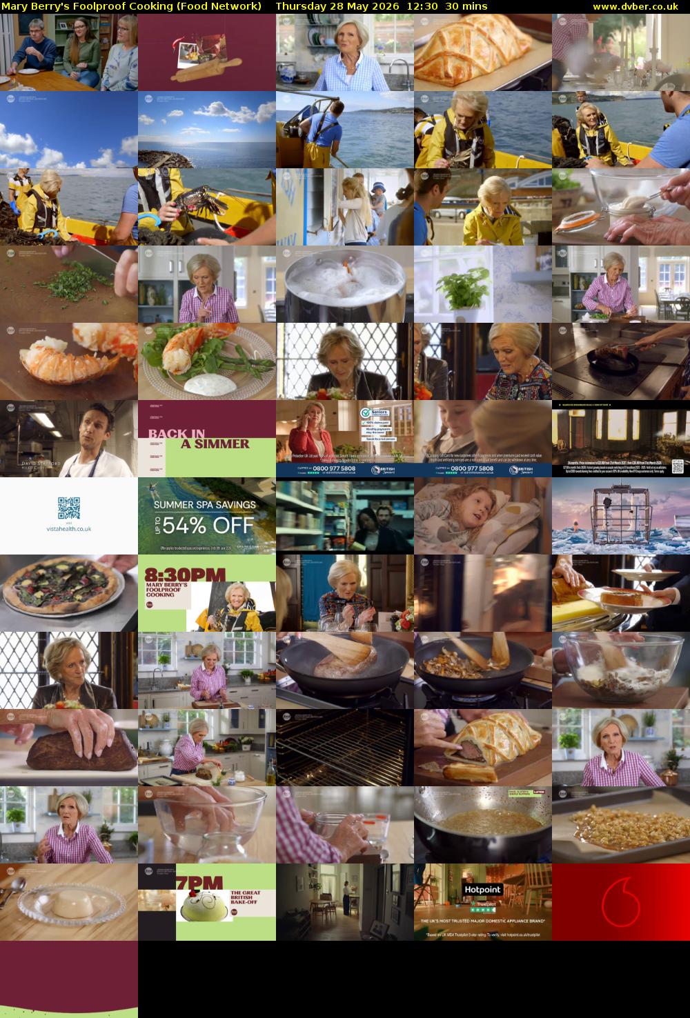 Mary Berry's Foolproof Cooking (Food Network) Thursday 28 May 2026 12:30 - 13:00