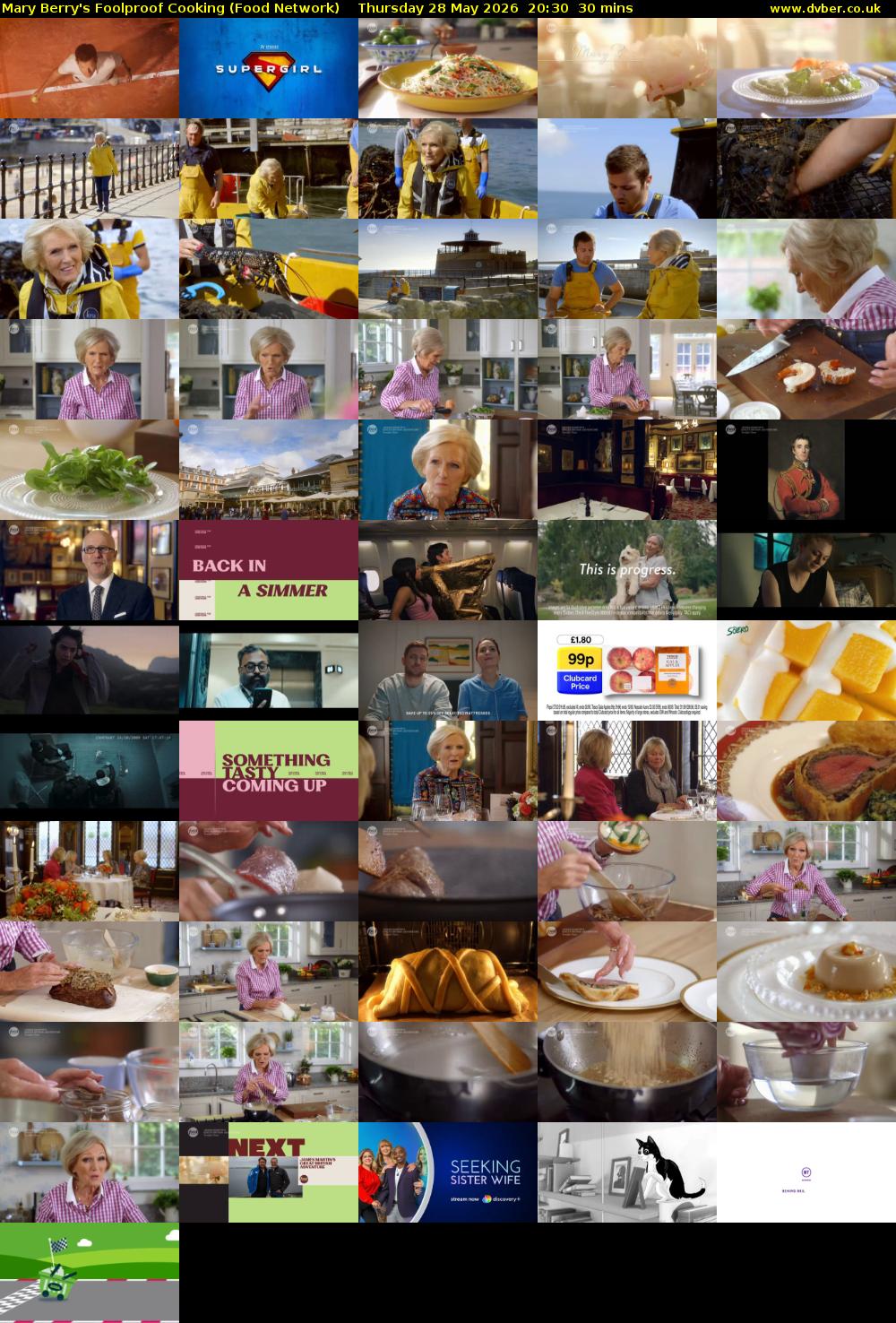 Mary Berry's Foolproof Cooking (Food Network) Thursday 28 May 2026 20:30 - 21:00