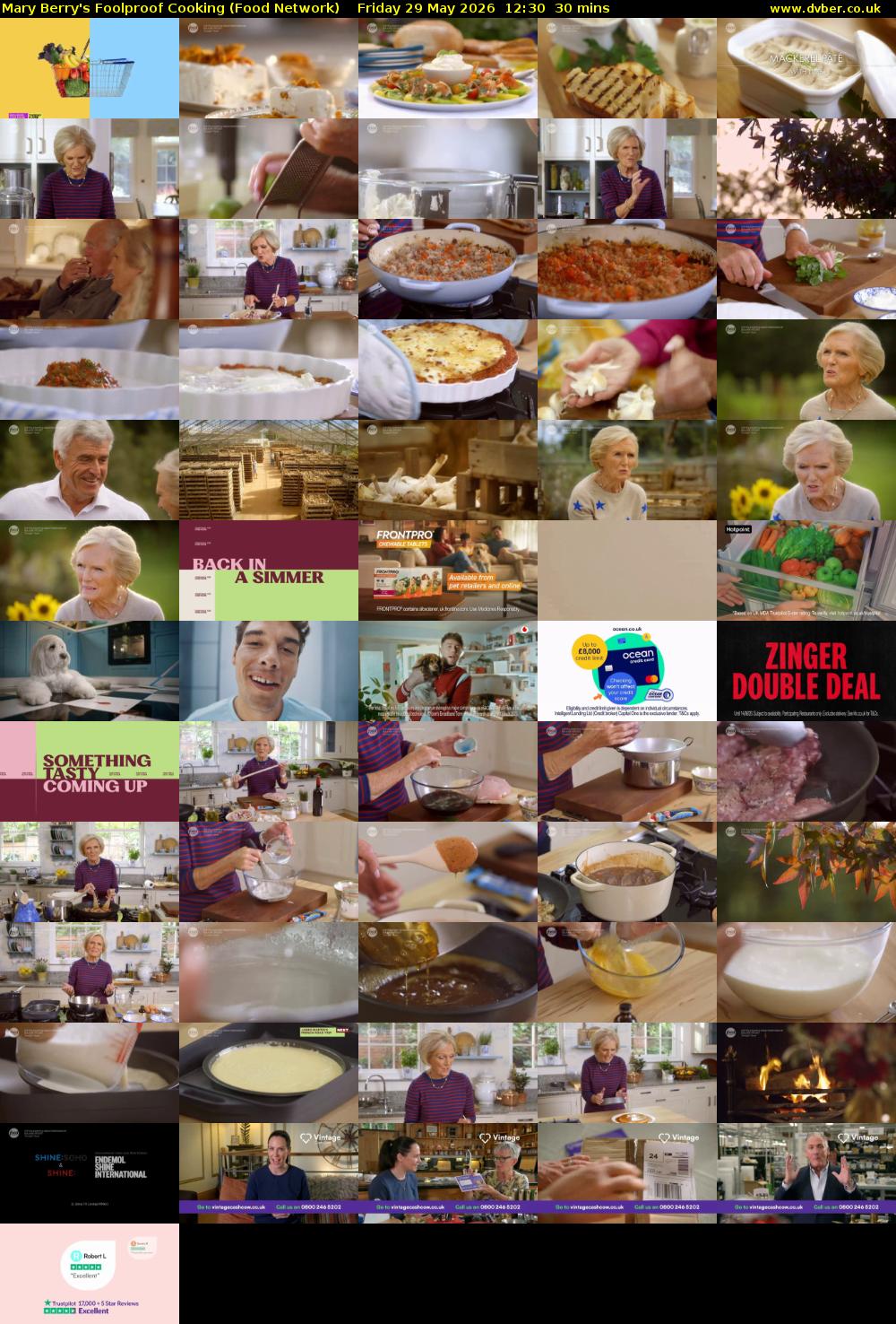 Mary Berry's Foolproof Cooking (Food Network) Friday 29 May 2026 12:30 - 13:00