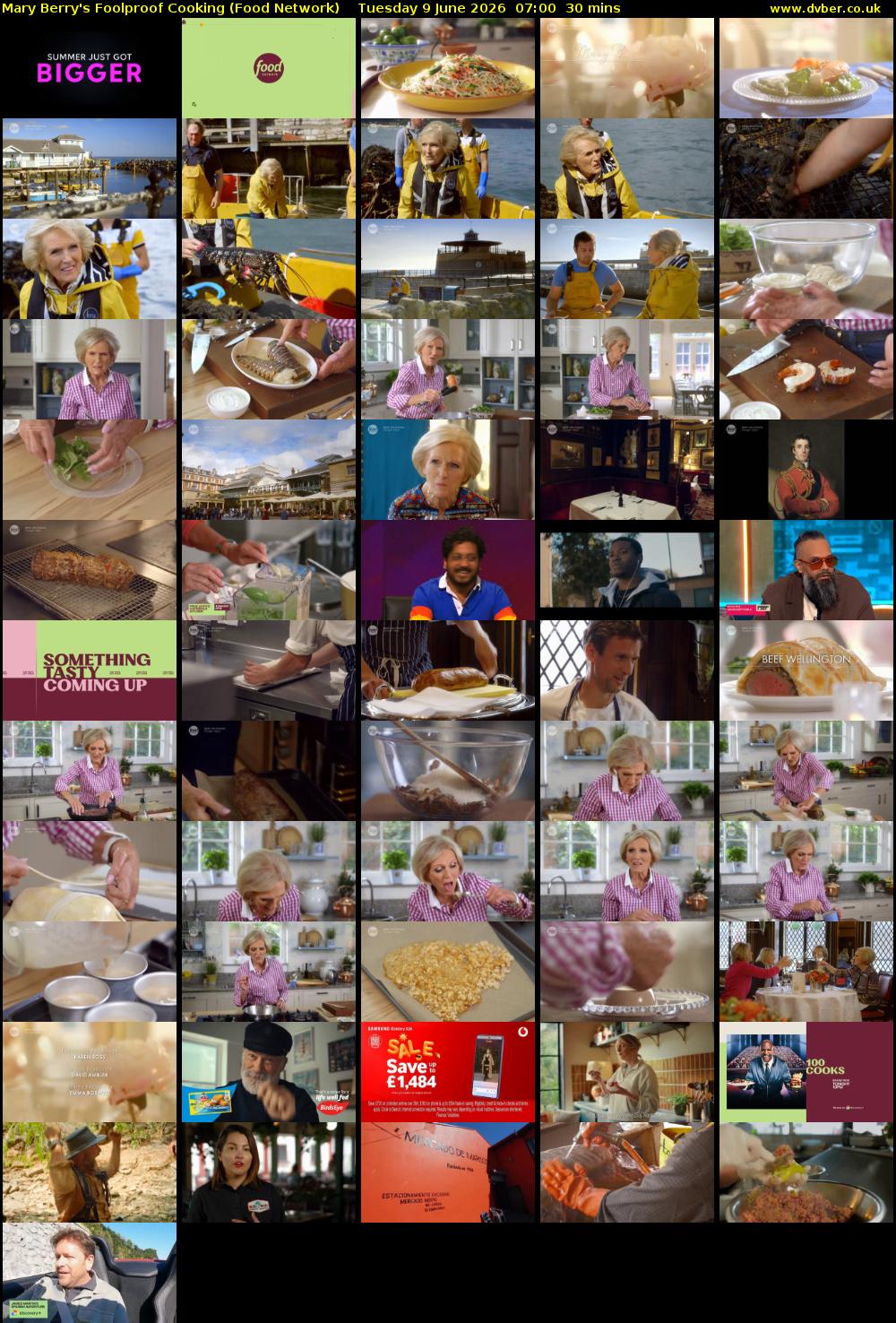 Mary Berry's Foolproof Cooking (Food Network) Tuesday 9 June 2026 07:00 - 07:30