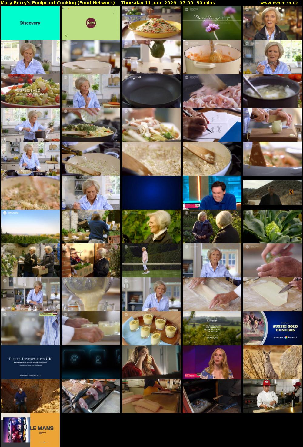 Mary Berry's Foolproof Cooking (Food Network) Thursday 11 June 2026 07:00 - 07:30