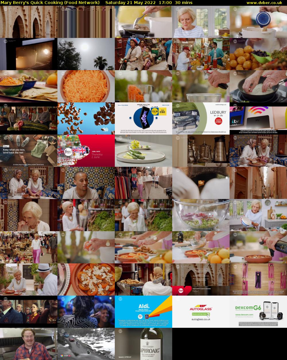 Mary Berry's Quick Cooking (Food Network) Saturday 21 May 2022 17:00 - 17:30