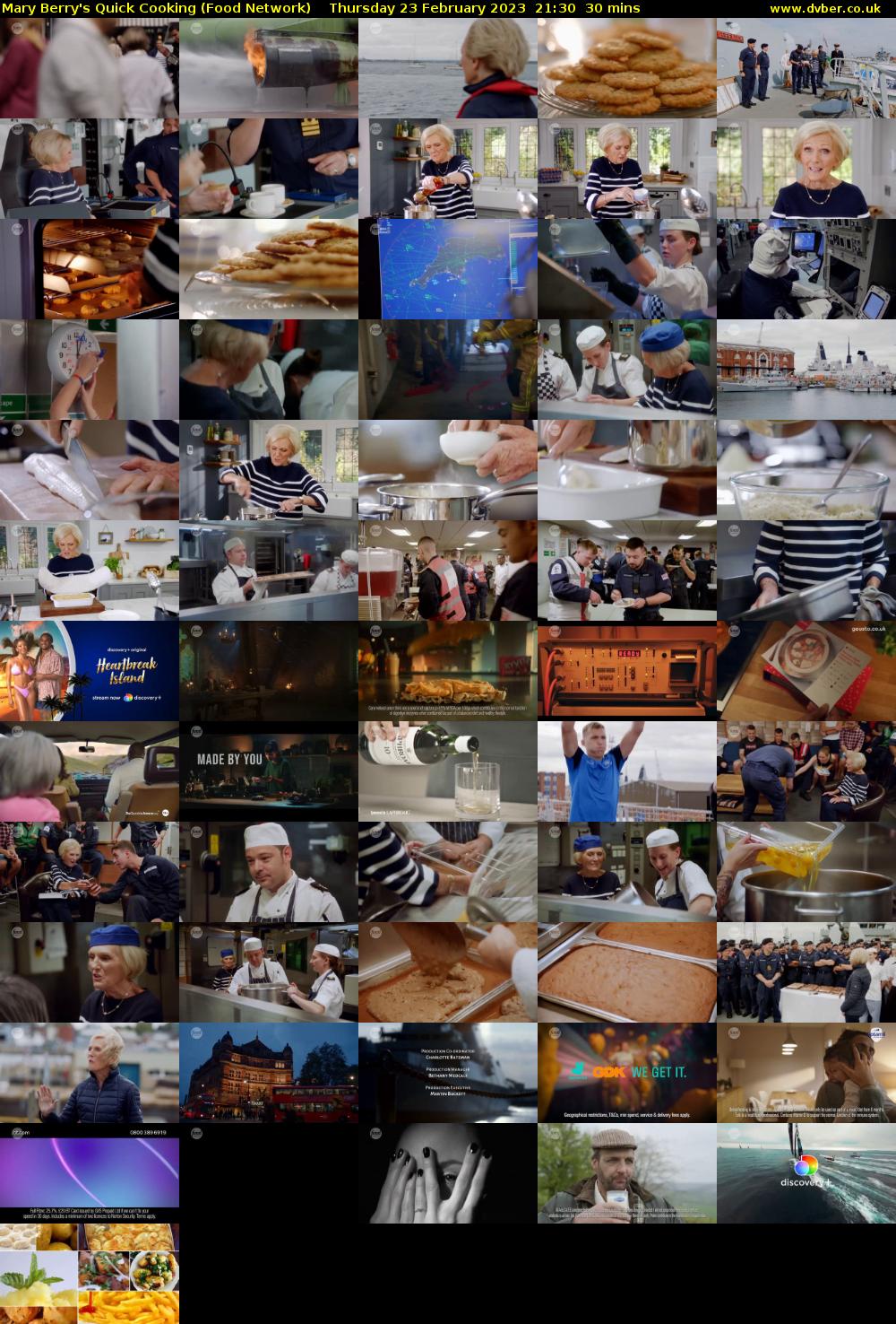 Mary Berry's Quick Cooking (Food Network) Thursday 23 February 2023 21:30 - 22:00
