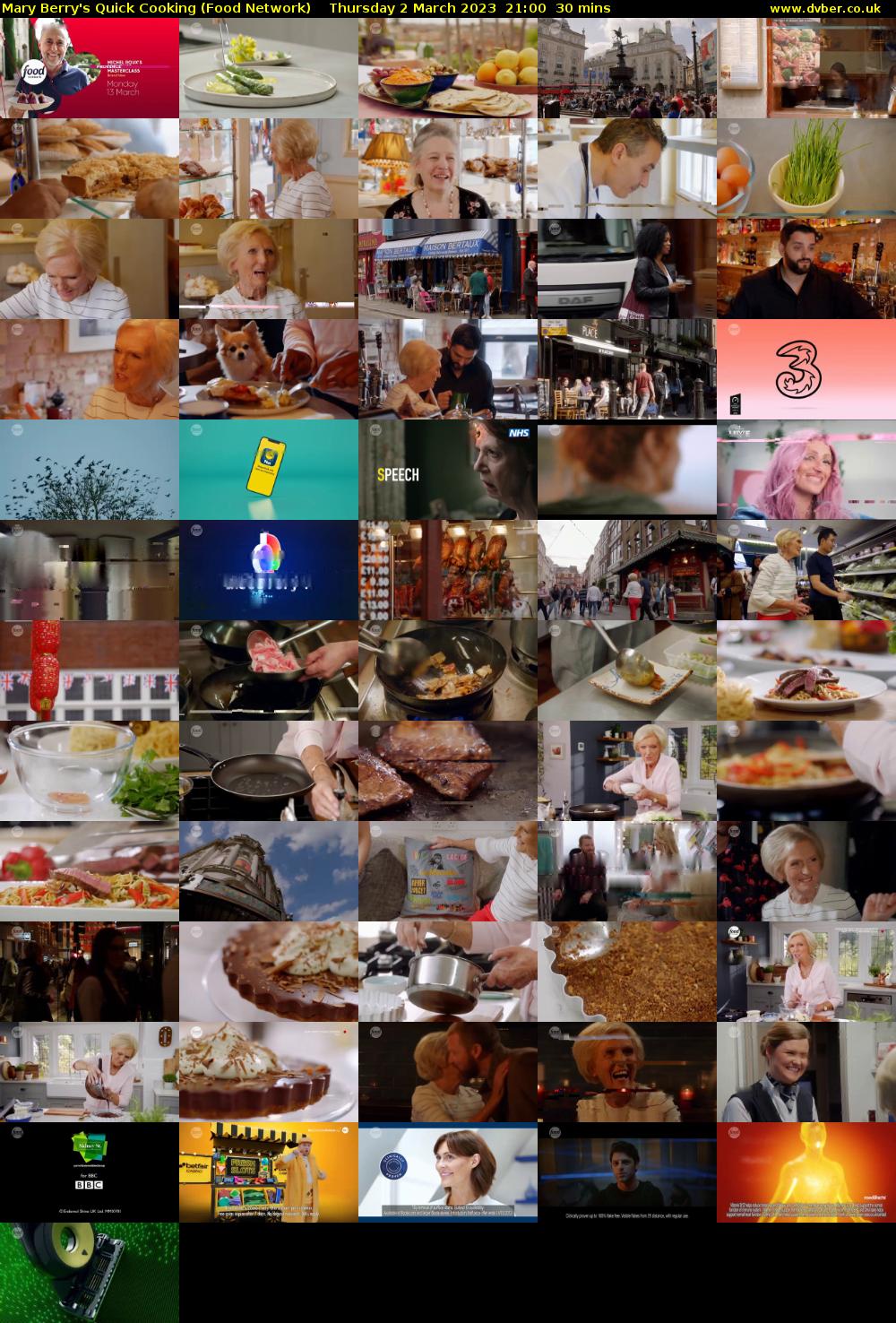 Mary Berry's Quick Cooking (Food Network) Thursday 2 March 2023 21:00 - 21:30