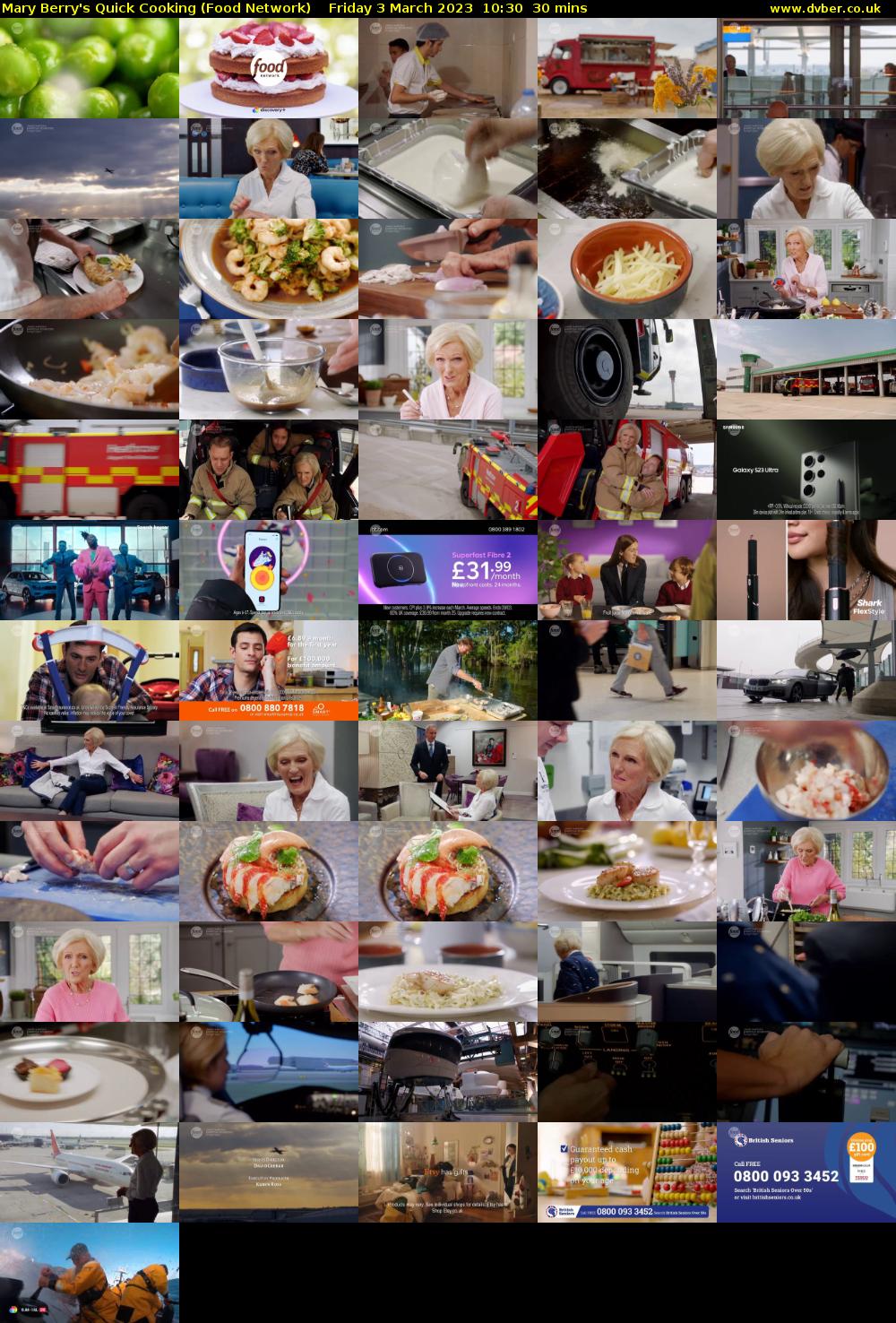 Mary Berry's Quick Cooking (Food Network) Friday 3 March 2023 10:30 - 11:00