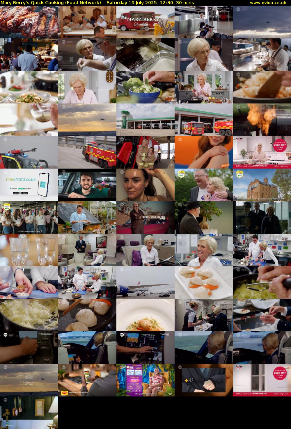 Mary Berry's Quick Cooking (Food Network) Saturday 19 July 2025 12:30 - 13:00