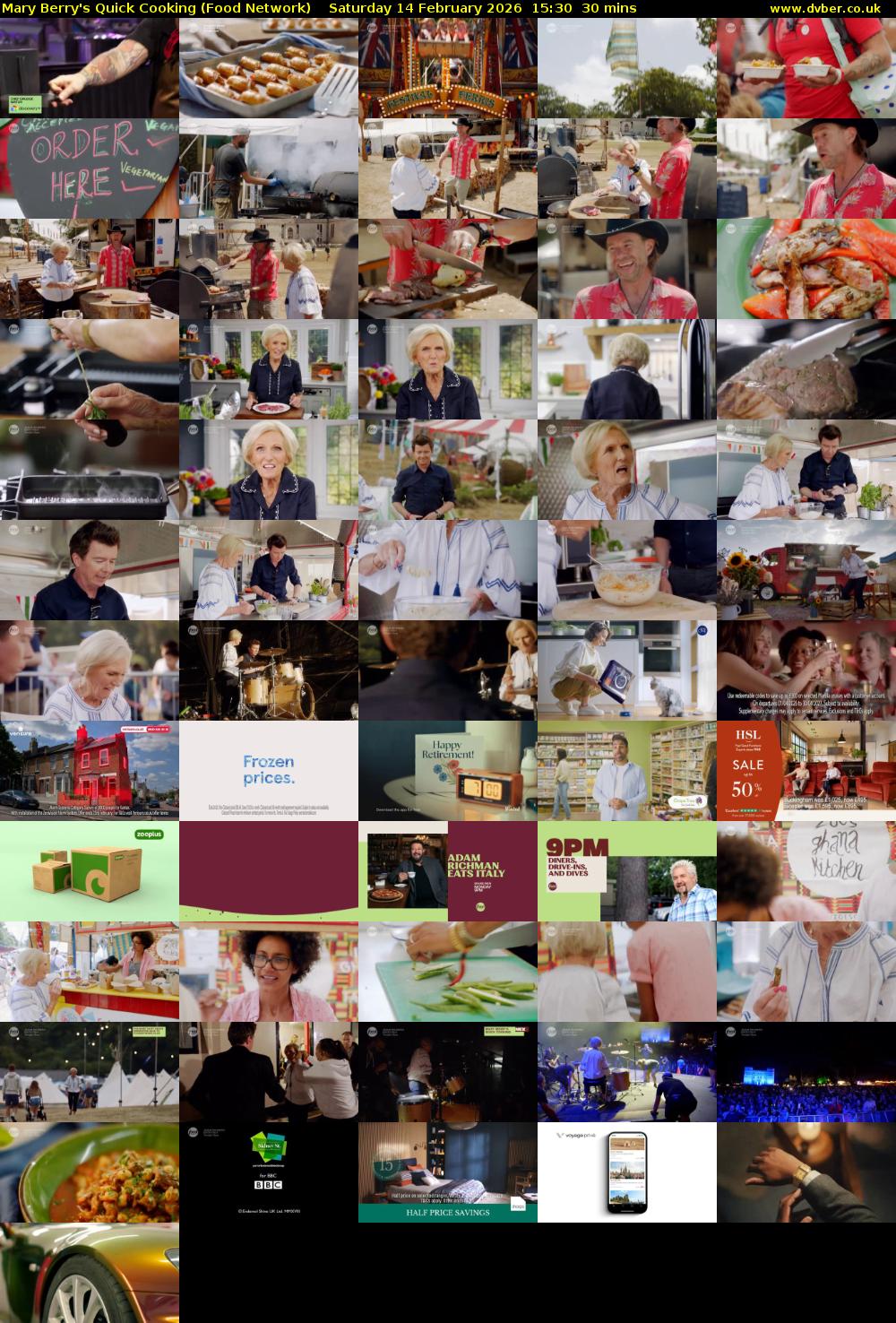 Mary Berry's Quick Cooking (Food Network) Saturday 14 February 2026 15:30 - 16:00