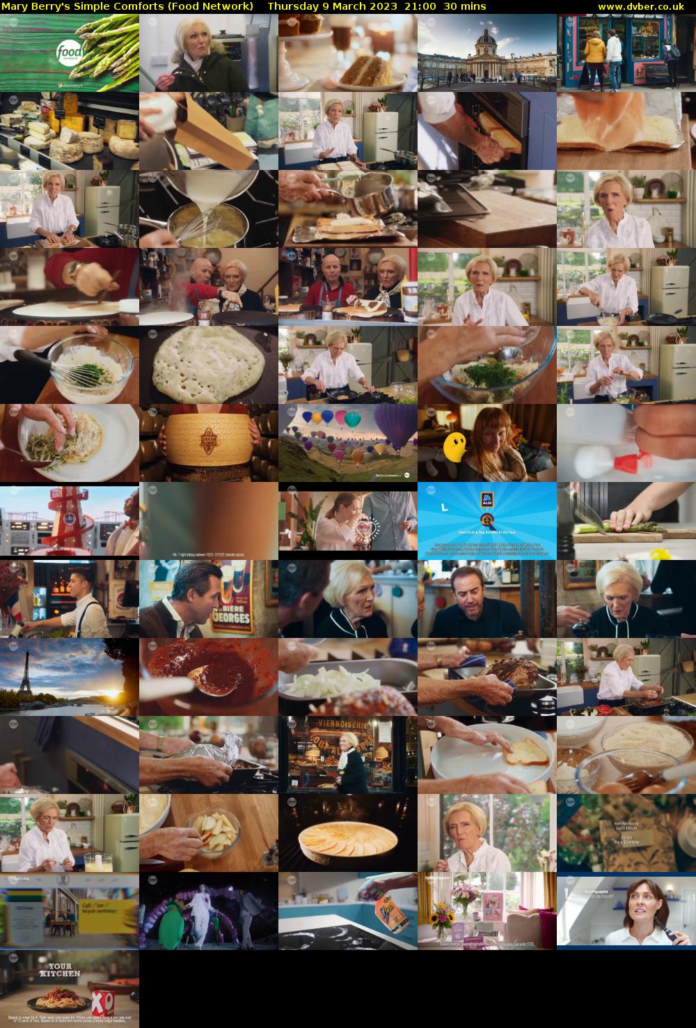 Mary Berry's Simple Comforts (Food Network) Thursday 9 March 2023 21:00 - 21:30