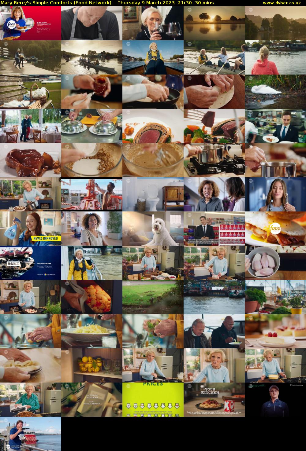 Mary Berry's Simple Comforts (Food Network) Thursday 9 March 2023 21:30 - 22:00