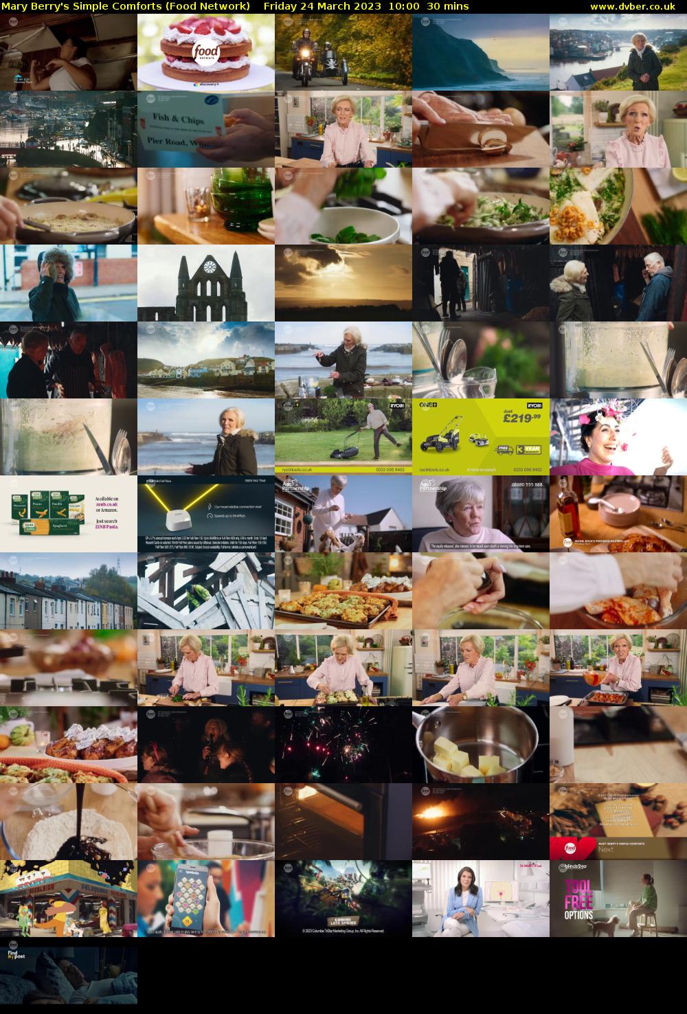 Mary Berry's Simple Comforts (Food Network) Friday 24 March 2023 10:00 - 10:30