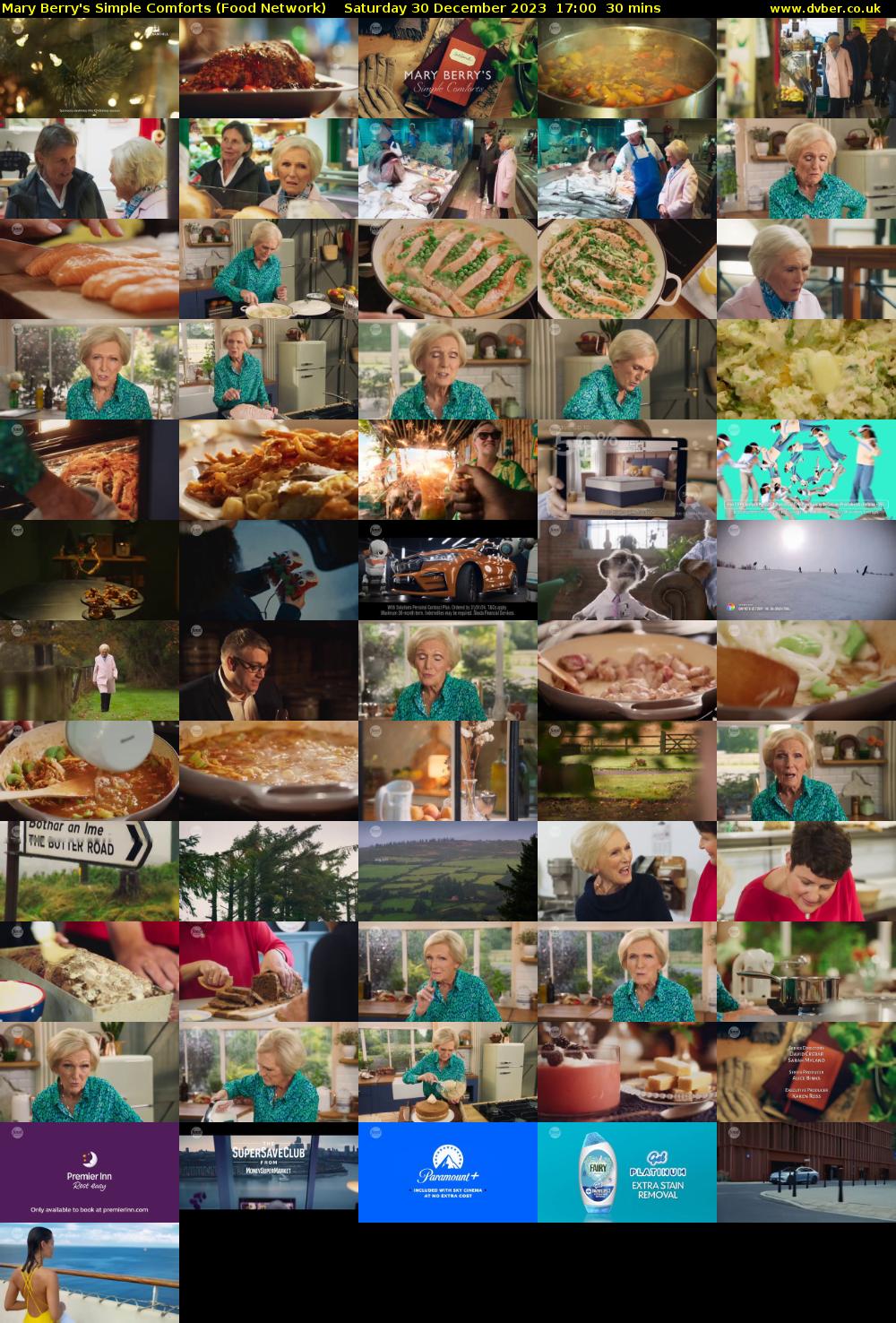 Mary Berry's Simple Comforts (Food Network) Saturday 30 December 2023 17:00 - 17:30