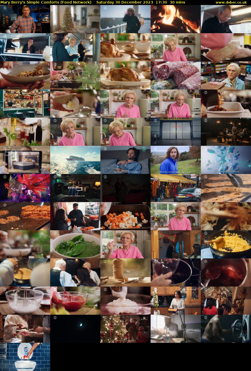 Mary Berry's Simple Comforts (Food Network) Saturday 30 December 2023 17:30 - 18:00