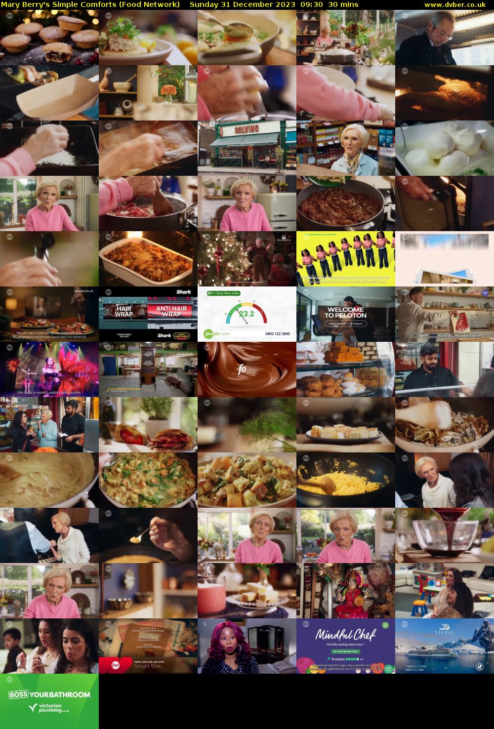 Mary Berry's Simple Comforts (Food Network) Sunday 31 December 2023 09:30 - 10:00