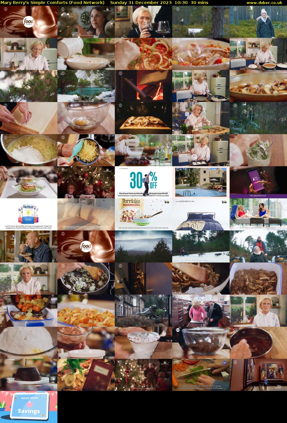 Mary Berry's Simple Comforts (Food Network) Sunday 31 December 2023 10:30 - 11:00