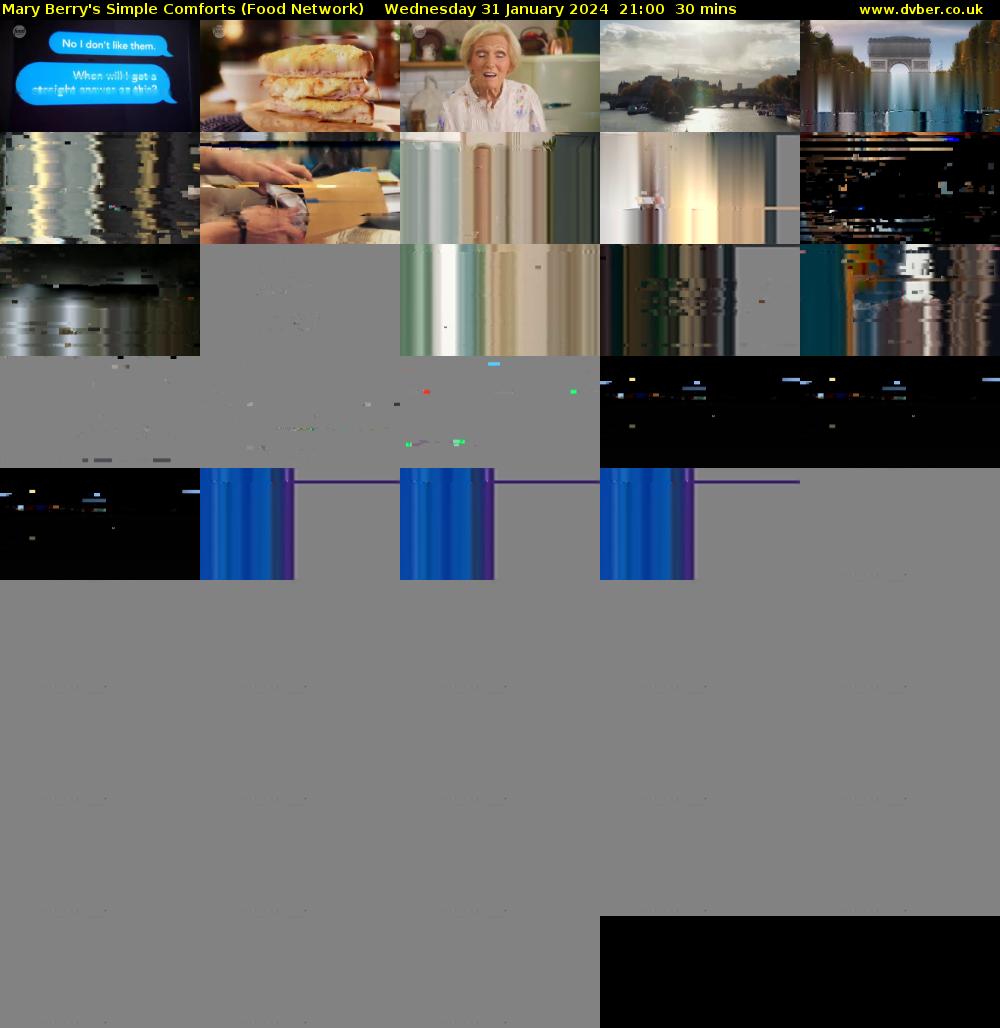 Mary Berry's Simple Comforts (Food Network) Wednesday 31 January 2024 21:00 - 21:30