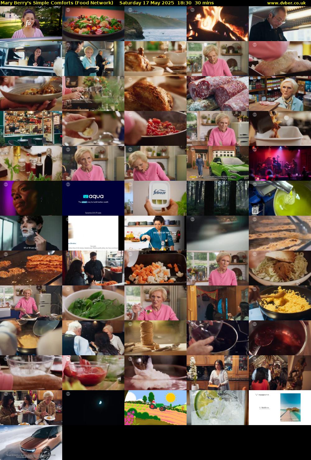 Mary Berry's Simple Comforts (Food Network) Saturday 17 May 2025 18:30 - 19:00