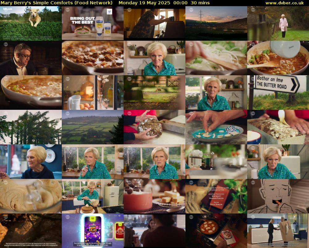 Mary Berry's Simple Comforts (Food Network) Monday 19 May 2025 00:00 - 00:30