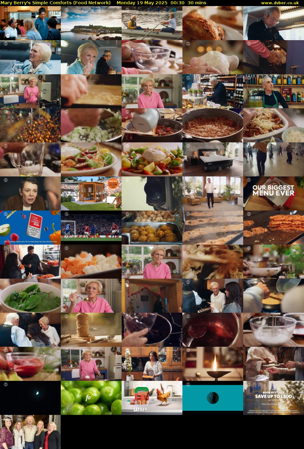 Mary Berry's Simple Comforts (Food Network) Monday 19 May 2025 00:30 - 01:00