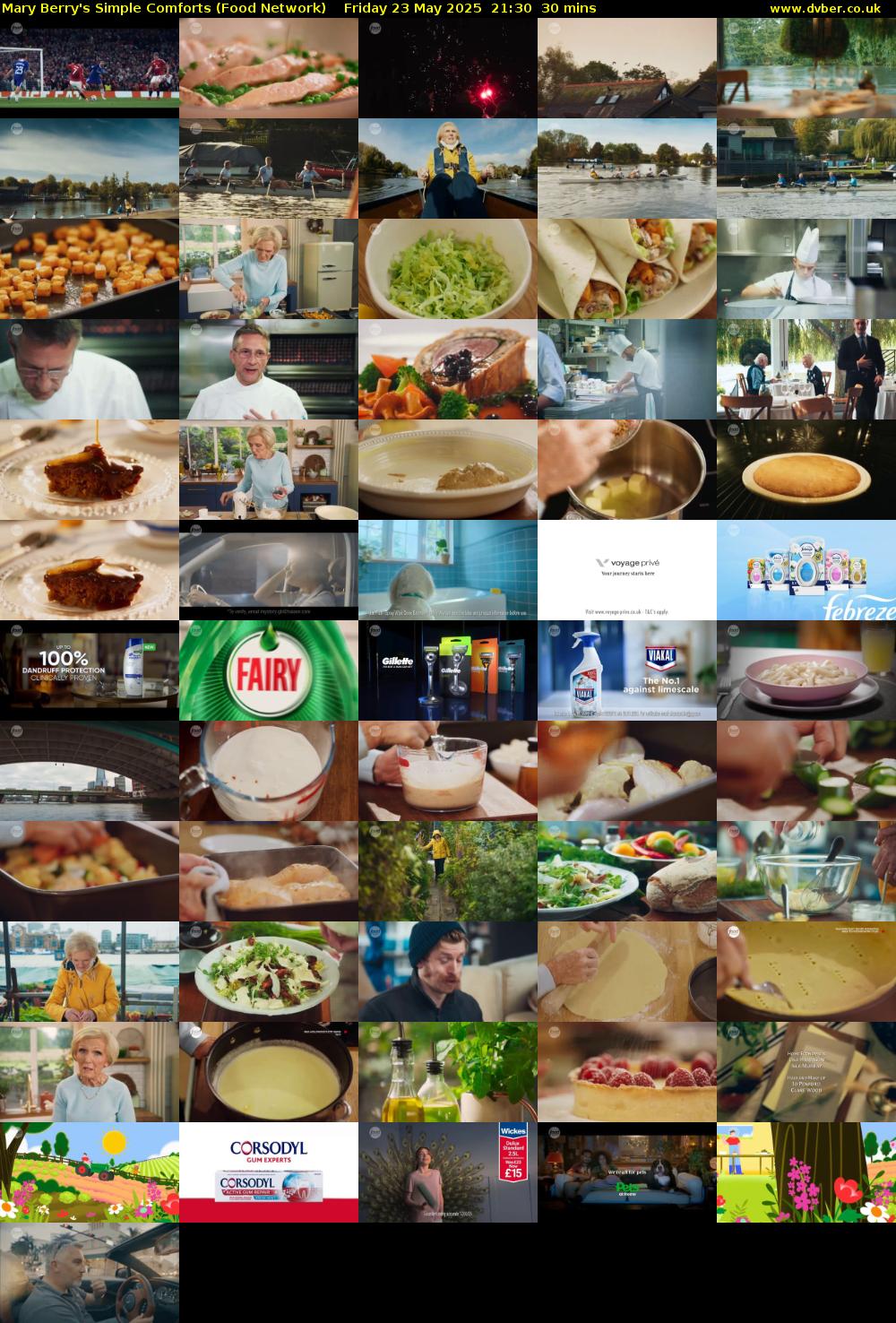 Mary Berry's Simple Comforts (Food Network) Friday 23 May 2025 21:30 - 22:00