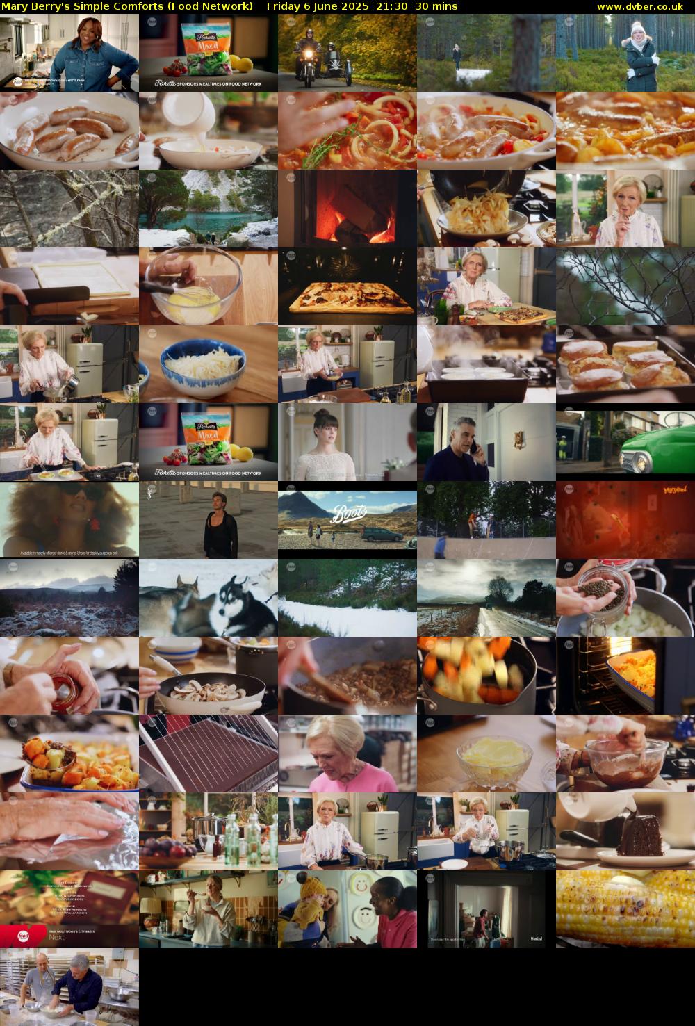 Mary Berry's Simple Comforts (Food Network) Friday 6 June 2025 21:30 - 22:00