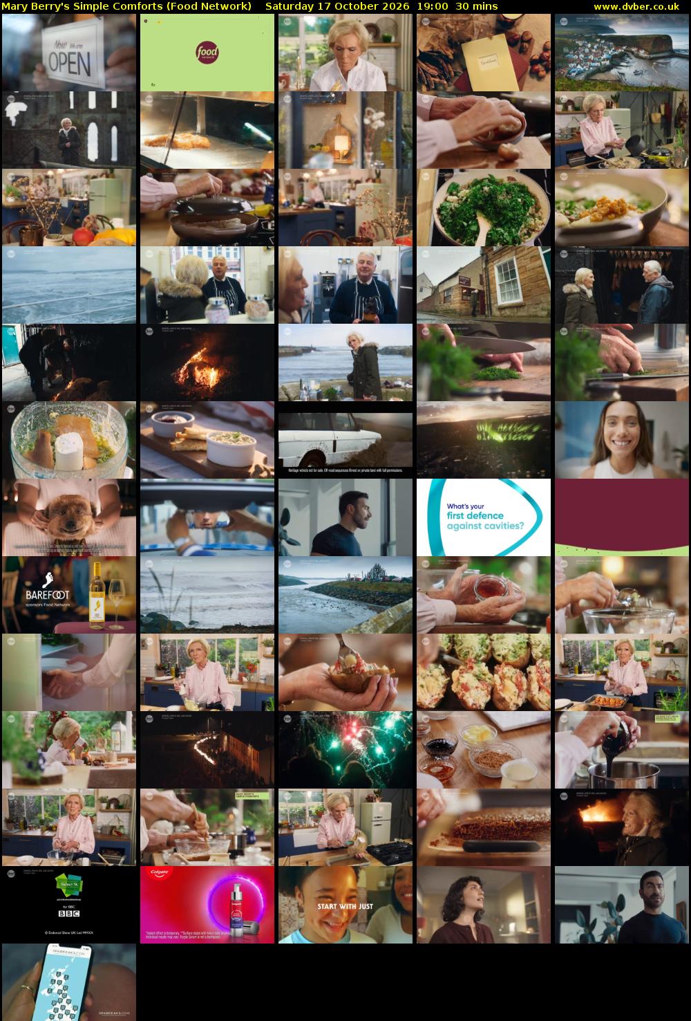 Mary Berry's Simple Comforts (Food Network) Saturday 17 October 2026 19:00 - 19:30