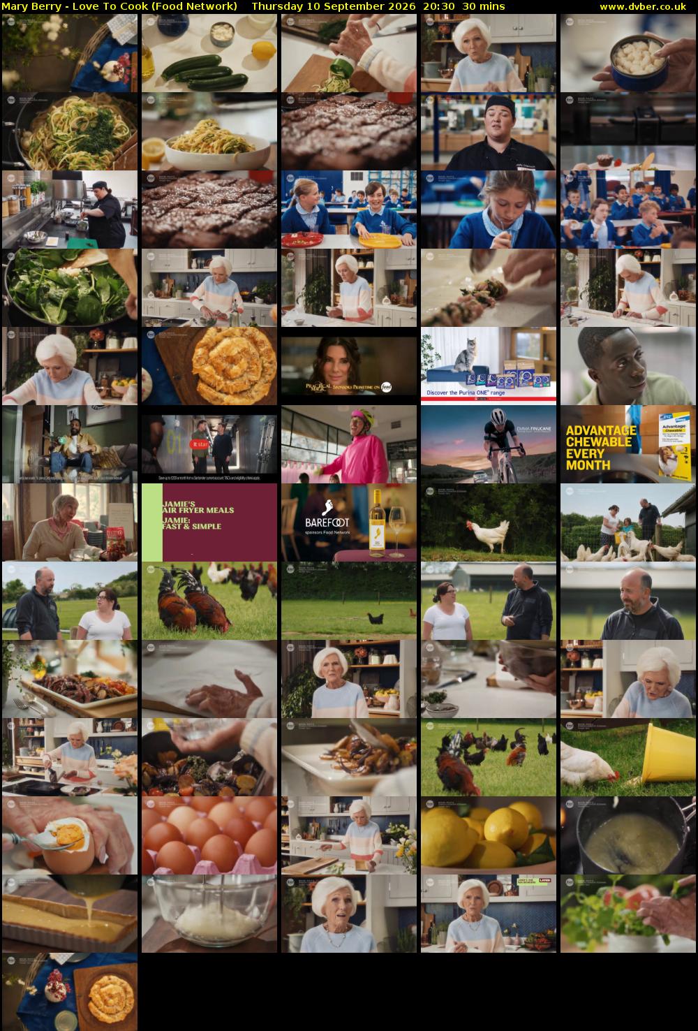 Mary Berry - Love To Cook (Food Network) Thursday 10 September 2026 20:30 - 21:00
