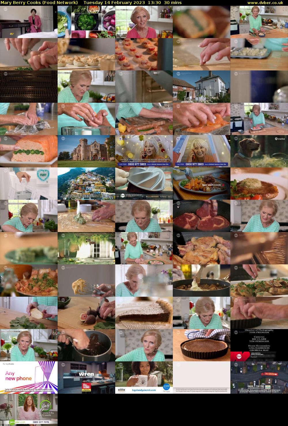 Mary Berry Cooks (Food Network) Tuesday 14 February 2023 13:30 - 14:00